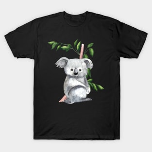 Lovely Koala Bear Drawing Cute Australian Native Gift T-Shirt